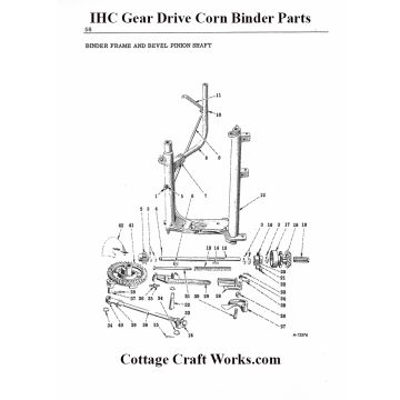 IHC Ground Drive Corn Binder Frame and Pinion Parts