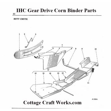 IHC Ground Drive Corn Binder Butt Chute Parts