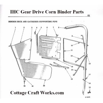 IHC Ground Drive Corn Binder Deck and Gathering Pipe Parts | Cottage Craft Works