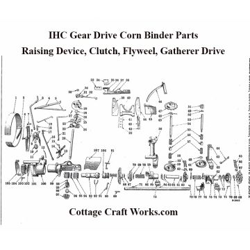 IHC GD Corn Binder Raising Device, Clutch, Flywheel, Parts