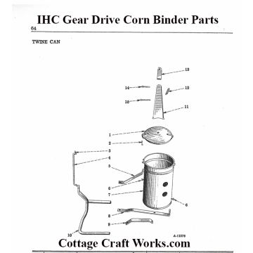 IHC GD Corn Binder Twine Can Parts