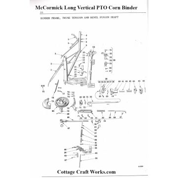IHC McCormick PTO Driven Corn Binder Frame, and Pinion Parts