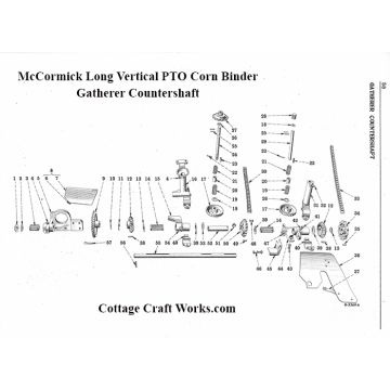 IHC McCormick PTO Corn Binder Gathering Countershaft Parts