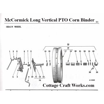 IHC PTO Corn Binder Grain Wheel Parts