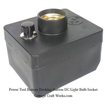 Tool Battery Adapter DC LED Light Bulb Socket