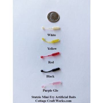 Stutzie Mini Fry artificial bait on a white background
