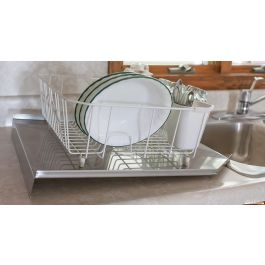 Large Stainless Steel Dish Drain Board - 23x18 Inch Kitchen Drainer Made In USA