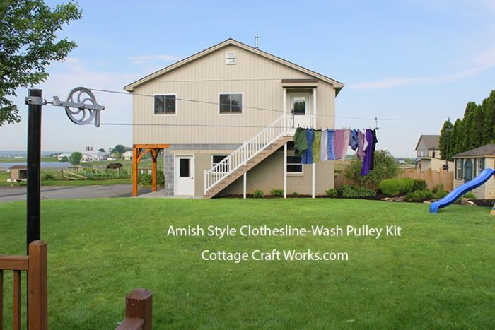 Amish Style Clothesline-Wash line Pulley Kit