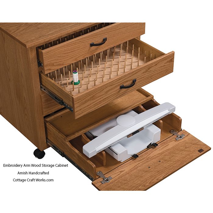 Embroidery Arm Wood Storage Cabinet   