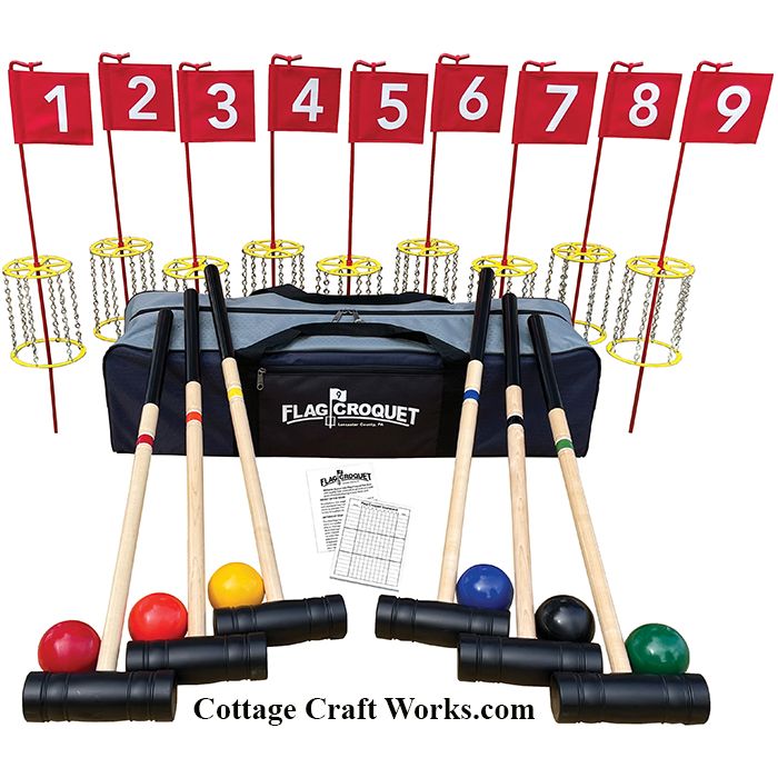 USA Amish Flag Golf Croquet Set