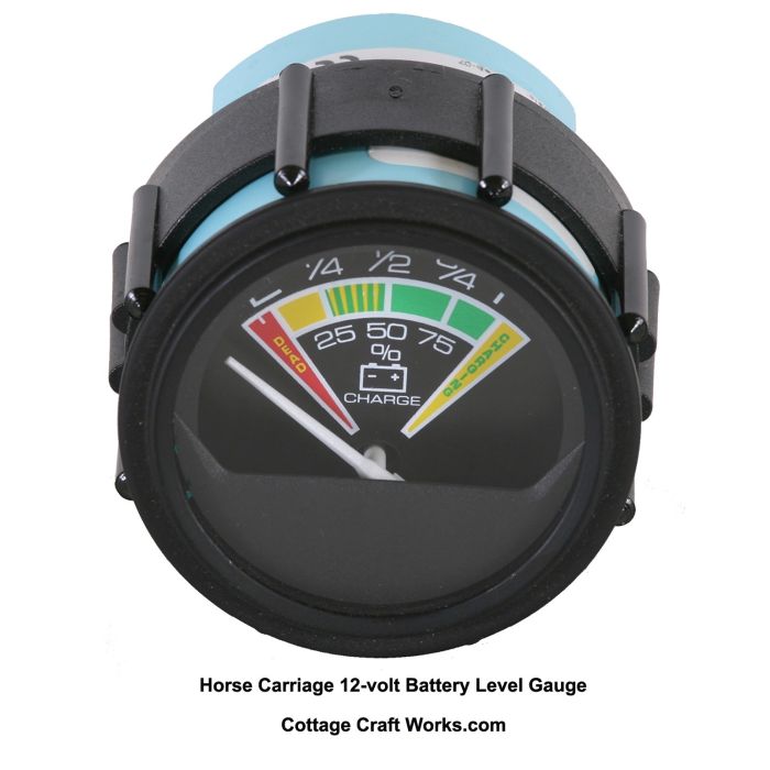 Horse Carriage 12-volt Battery Level Gauge