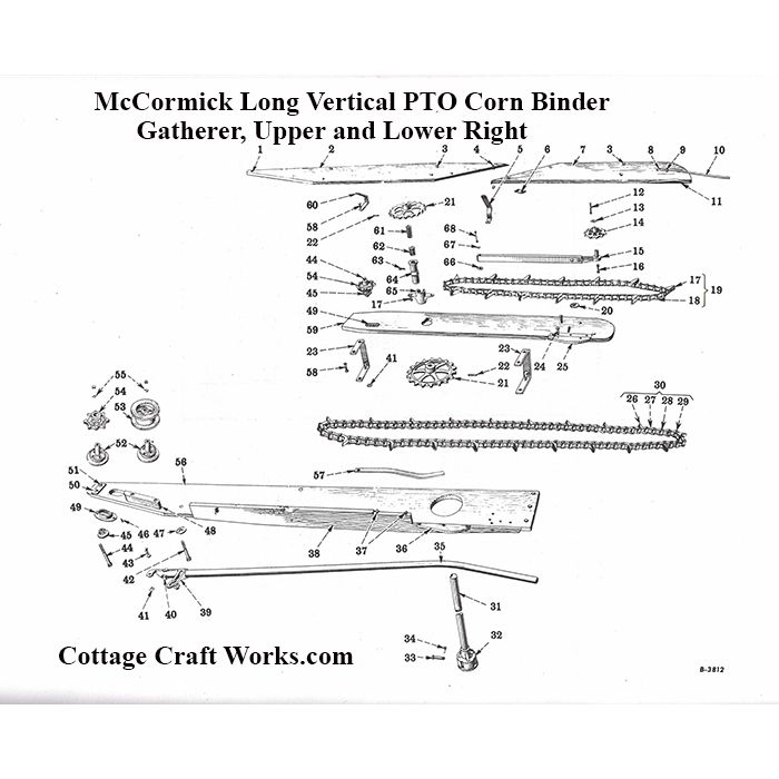 IHC McCormick PTO Corn Binder R.H Gatherer Parts