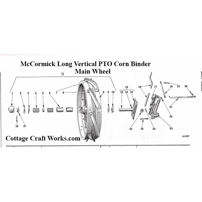 IHC McCormick-Deering  PTO Corn Binder Main Wheel Parts