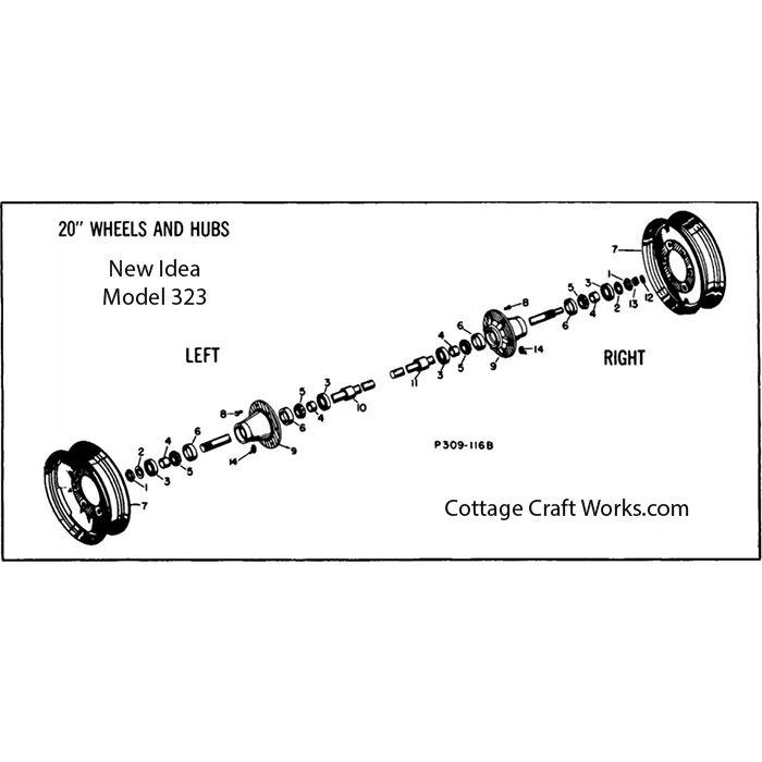 New Idea 323 Corn Picker Axle, Frame Parts