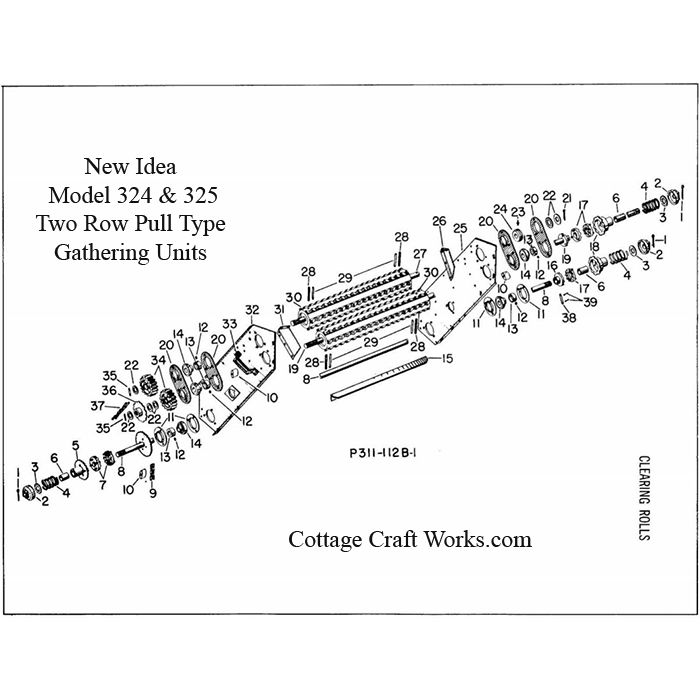 New Idea 324, 325 Corn Picker Clearing Rolls