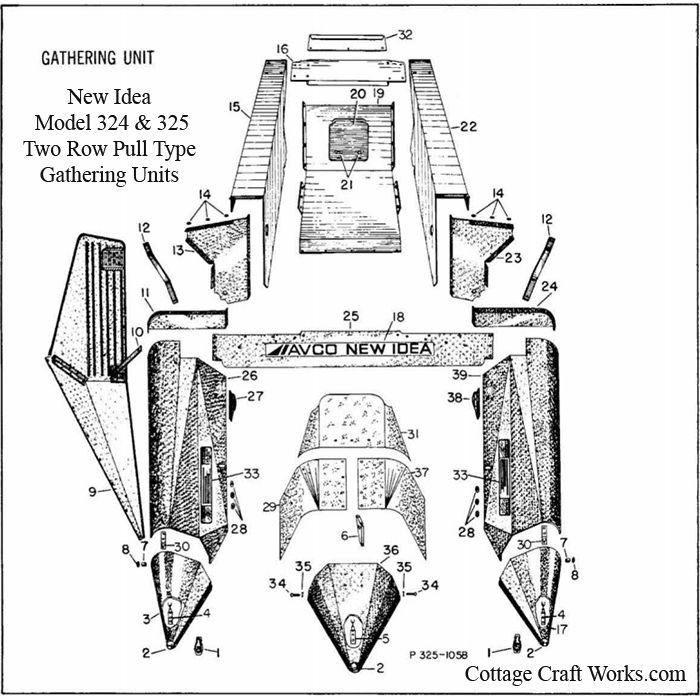 New Idea 324, 325 Corn Picker Gathering Unit