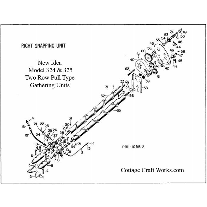 New Idea 324, 325 Corn Picker Right Snapping Unit