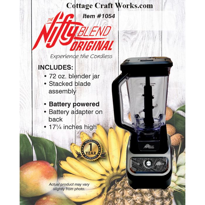Battery powered DC upright blender compatible with tool batteries – Nifty 770 off-grid portable blender
