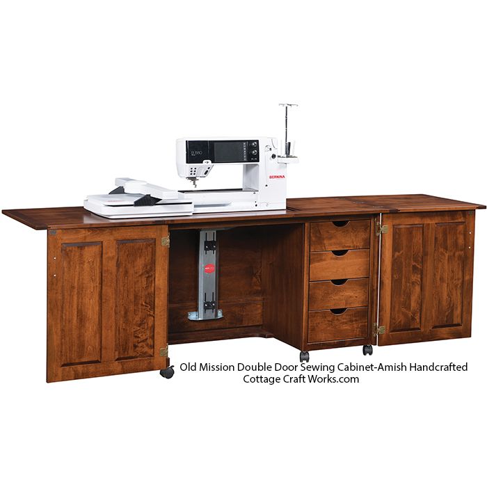 Old Mission Double Door Sewing Cabinet