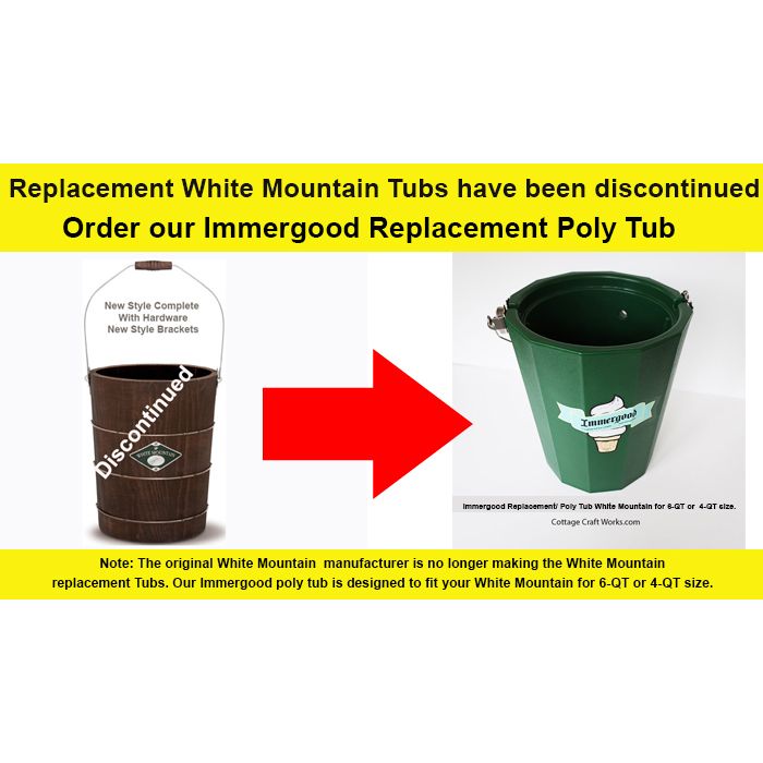 White Mountain Ice Cream Freezer Replacement Tub