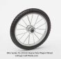 Wire spoke 16–20 inch heavy-duty wagon wheel with flat-free or air tire and sealed ball bearings