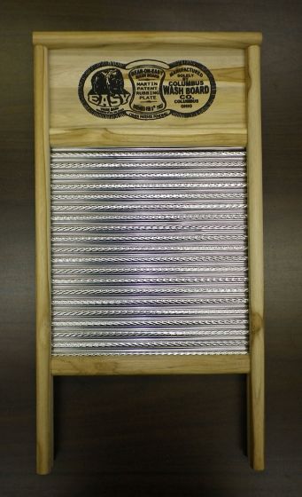 USA-made family size washboard with stainless steel surface