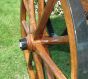 Large Wood Spoke Wagon Wheel Varnished