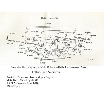  Meta New Idea No.17 Spreader Main Drive Replacement Parts