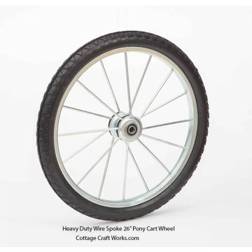 26 inch heavy duty wire spoke wheel for Amish pony cart