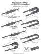 BUGGY, CARRIAGE, WAGON, LEAF SPRING STAINLESS CLIPS