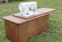Amish Furniture-Treadle Sewing Machine Cabinet Back Side