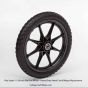 Poly spoke flat free wheel for Amish carts and wagons