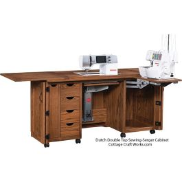 Dutch Double Top Sewing-Serger Sewing Cabinet