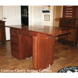 Sewing Machine Cabinet | Executive Desk Style | Finished Back