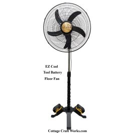 Tool Battery  DC Oscillating 18 Inch Pedestal Floor Fan 