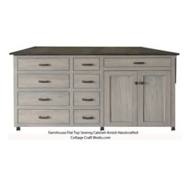 Farmhouse Flat Top Sewing Cabinet