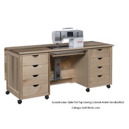 Scandinavian Style Flat Top Sewing Cabinet