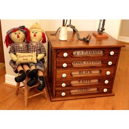 J&P Coats Reproduction Thread Spool Cabinet