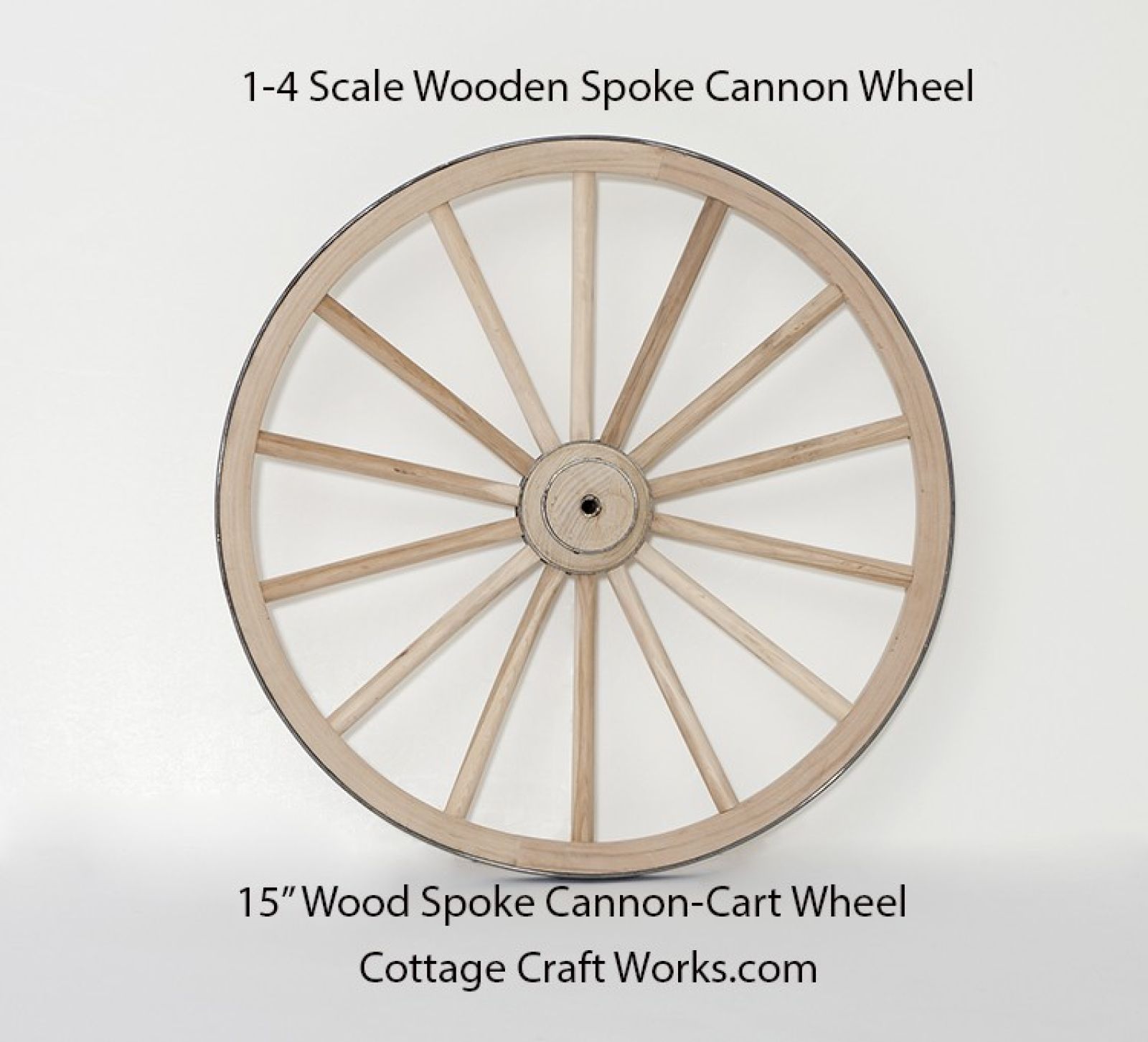 15 Inch Wooden Spoke Cannon Wheel