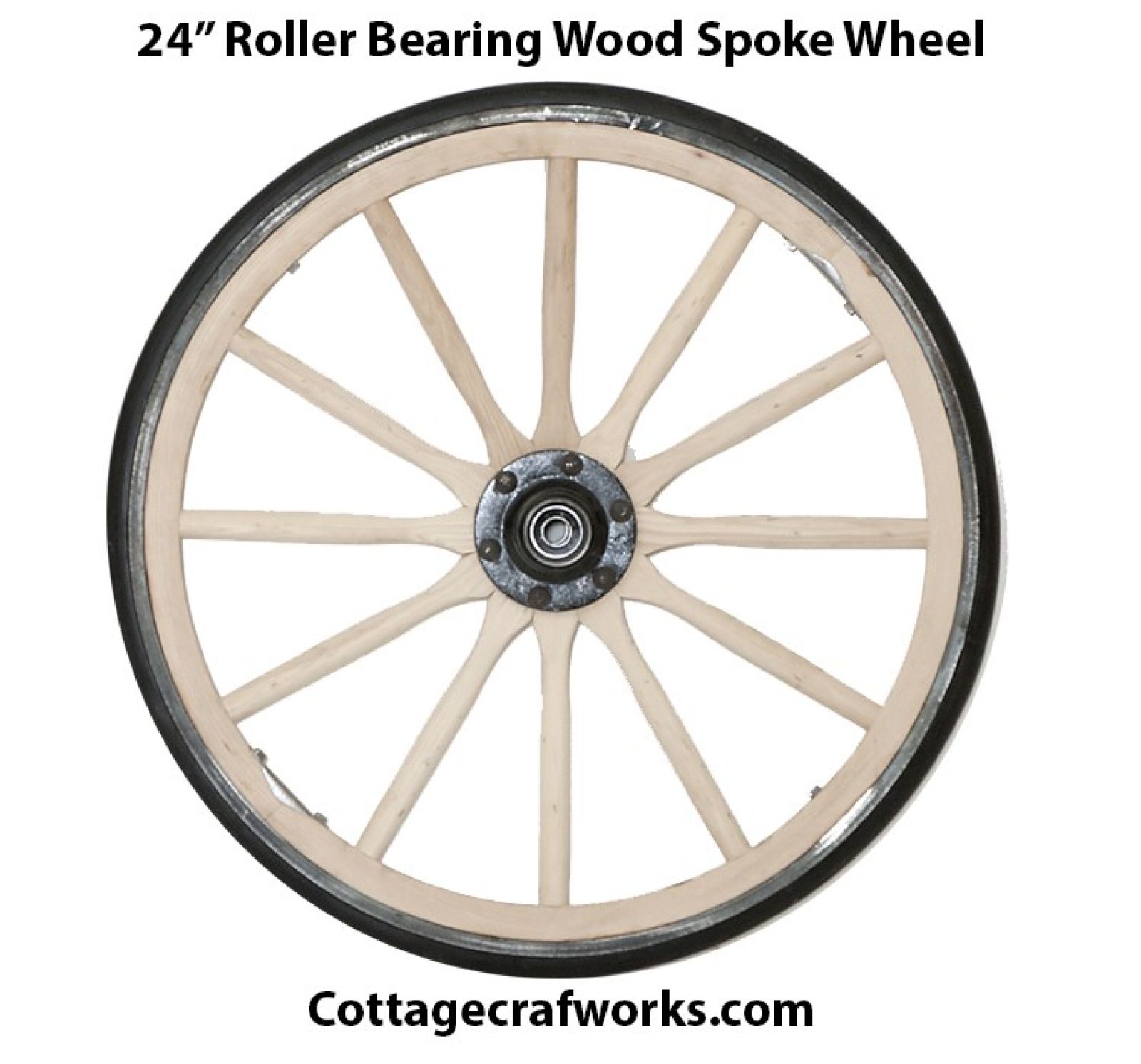 20-24-inch wooden spoke wheel