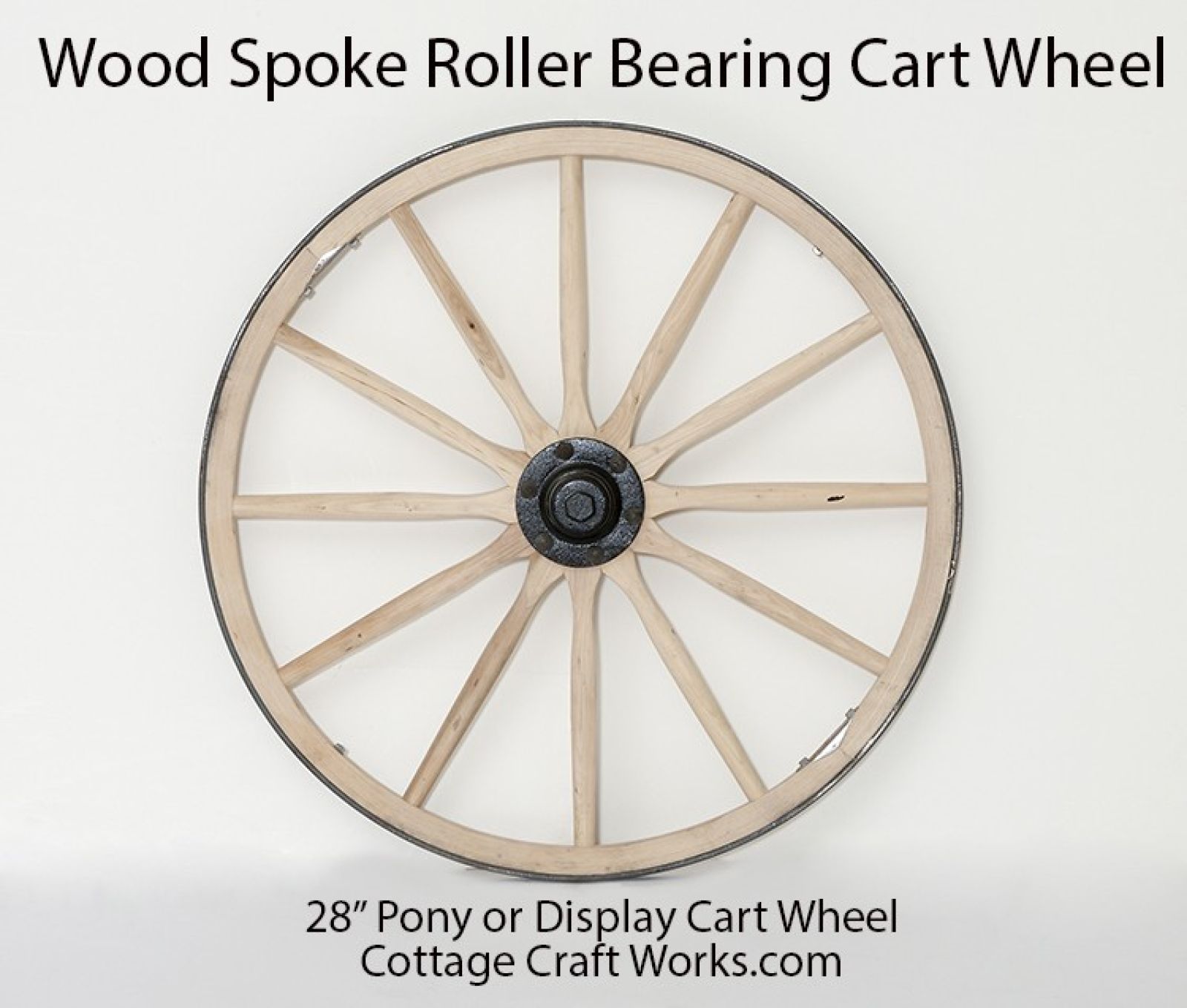 28-32-inch wooden spoke wheel