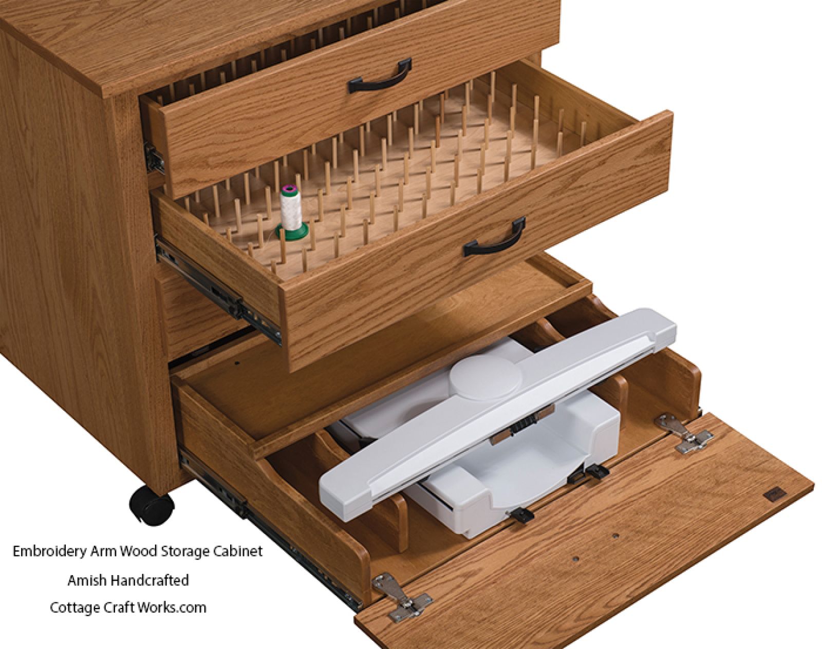 Embroidery Arm Wood Storage Cabinet   
