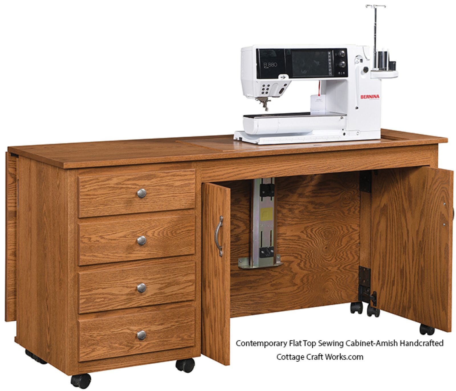 Contemporary Flat Top Sewing Cabinet