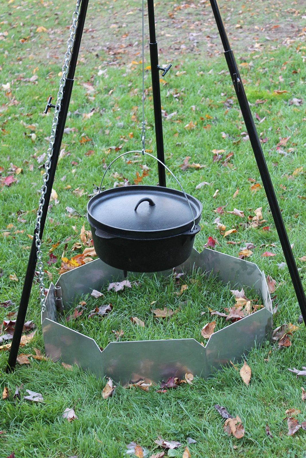Flat Bottom Cast Iron Dutch Oven-24 Qt