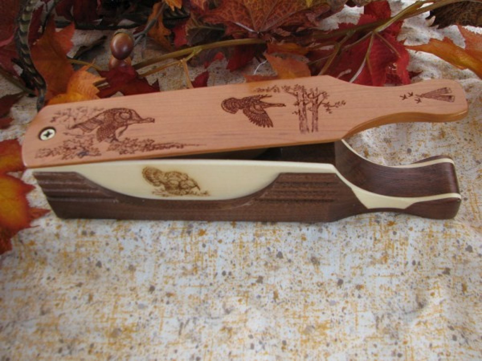 Turkey Box Call With Handle Half Moon | Turkey Hunting