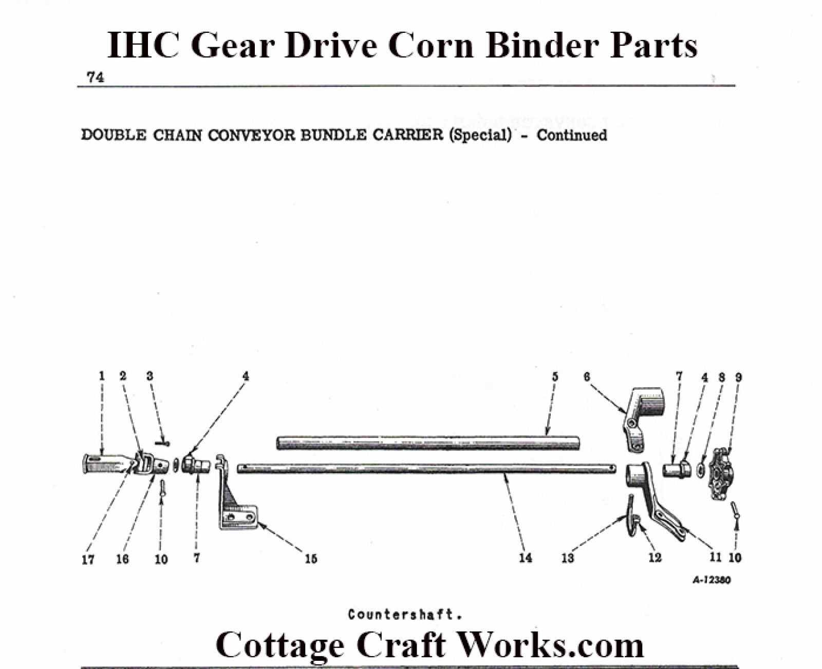 IHC GD Corn Binder Conveyor Bundle Parts