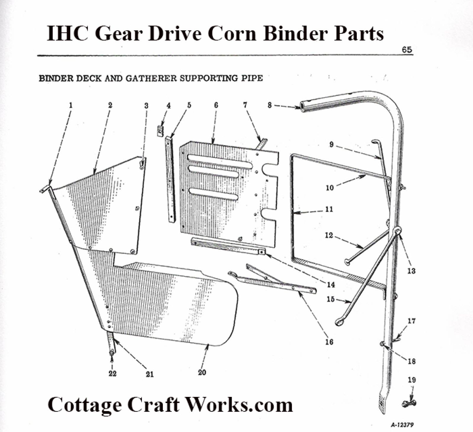 IHC GD Corn Binder Deck Parts