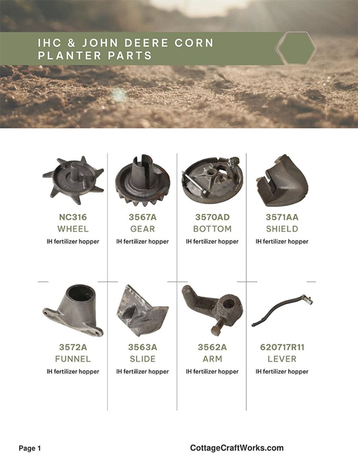 IHC & John Deere Vintage Corn Planter Replacement Parts