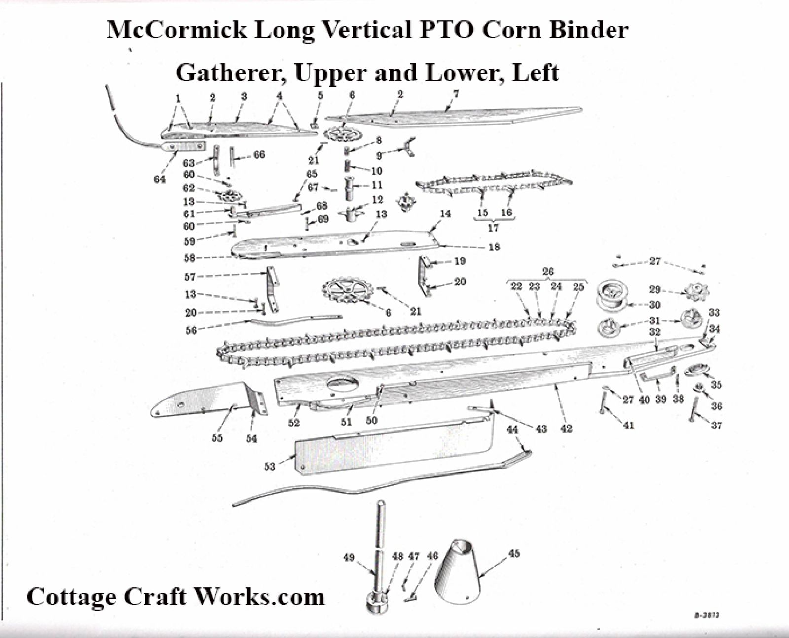 IHC PTO Corn Binder Left Gatherer Parts