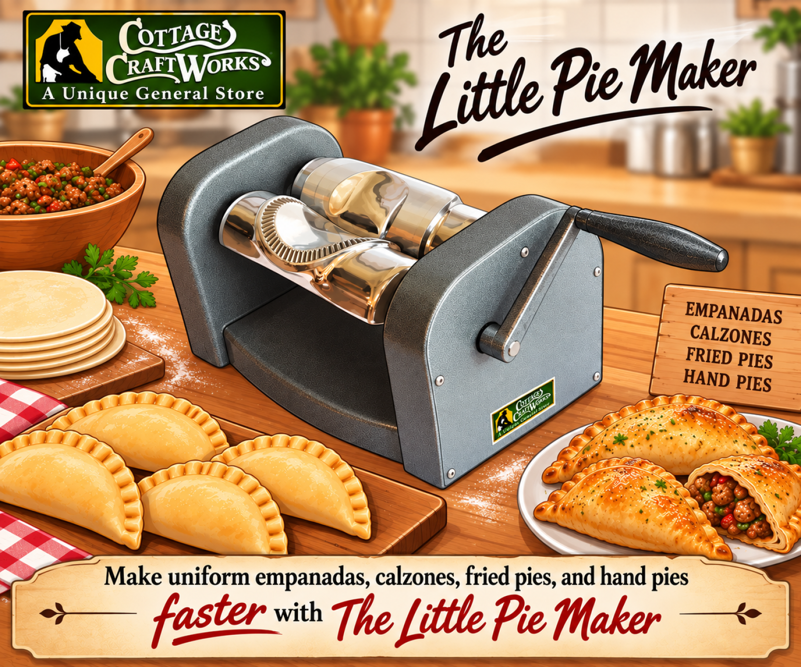 Pie Maker | Fruit Dough | Pie Crust | Empanada Maker Machine